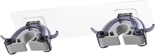 Angoily Lot De 2 Supports Muraux Sans Couture En Plastique Pour Balais Robustes Pour La Maison La Salle De Bain - Autocollant