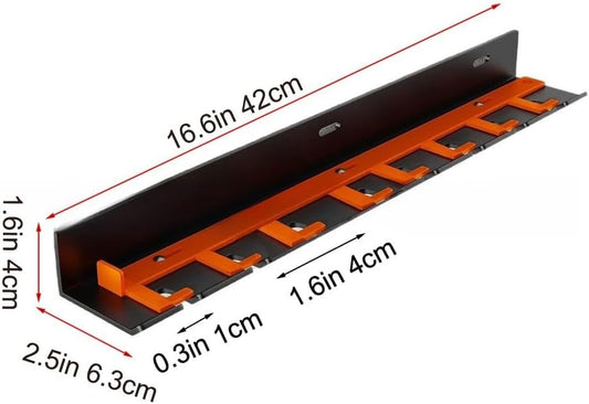 Support Mural Efficace Pour Outils Pneumatiques Avec Corps En Fer De Style Industriel Pour Un Arrangement Soigné Des Outils Dans Le Garage Ou L'atelier De Réparation (8 Emplacements)