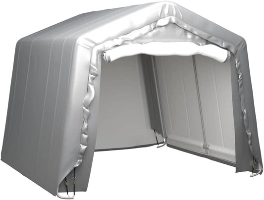 Tente De Rangement 300x300 Cm En Acier Gris, Abri De Jardin En PE Imperméable Avec Structure Acier Galvanisé, Remise Extérieure 3x3 Pour équipements Et événements