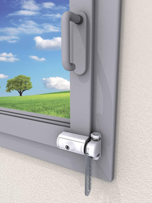 BLOCKAIR White - High Security Window Restrictor - SOCONA Ref. TR6S