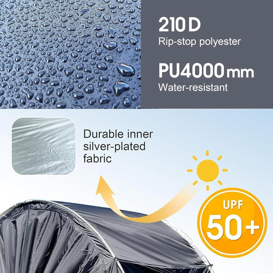 GENERIC Abri à Vélos, Tente De Rangement Extérieur Pour Vélos - Solution De Rangement Emboîtable Pour 2 à 5 Vélos Et Motos - Abri à Vélos Durable Et Imperméable - Tente à Vélos Violette Pour Une UTI