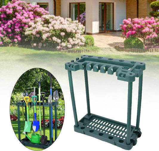 Organisateurs De Rangement Pour Outils De Jardin Avec Roues, Support De Cour Pour Garage, Pelouse, étagère Extérieure, Rangement De Jardin D'angle