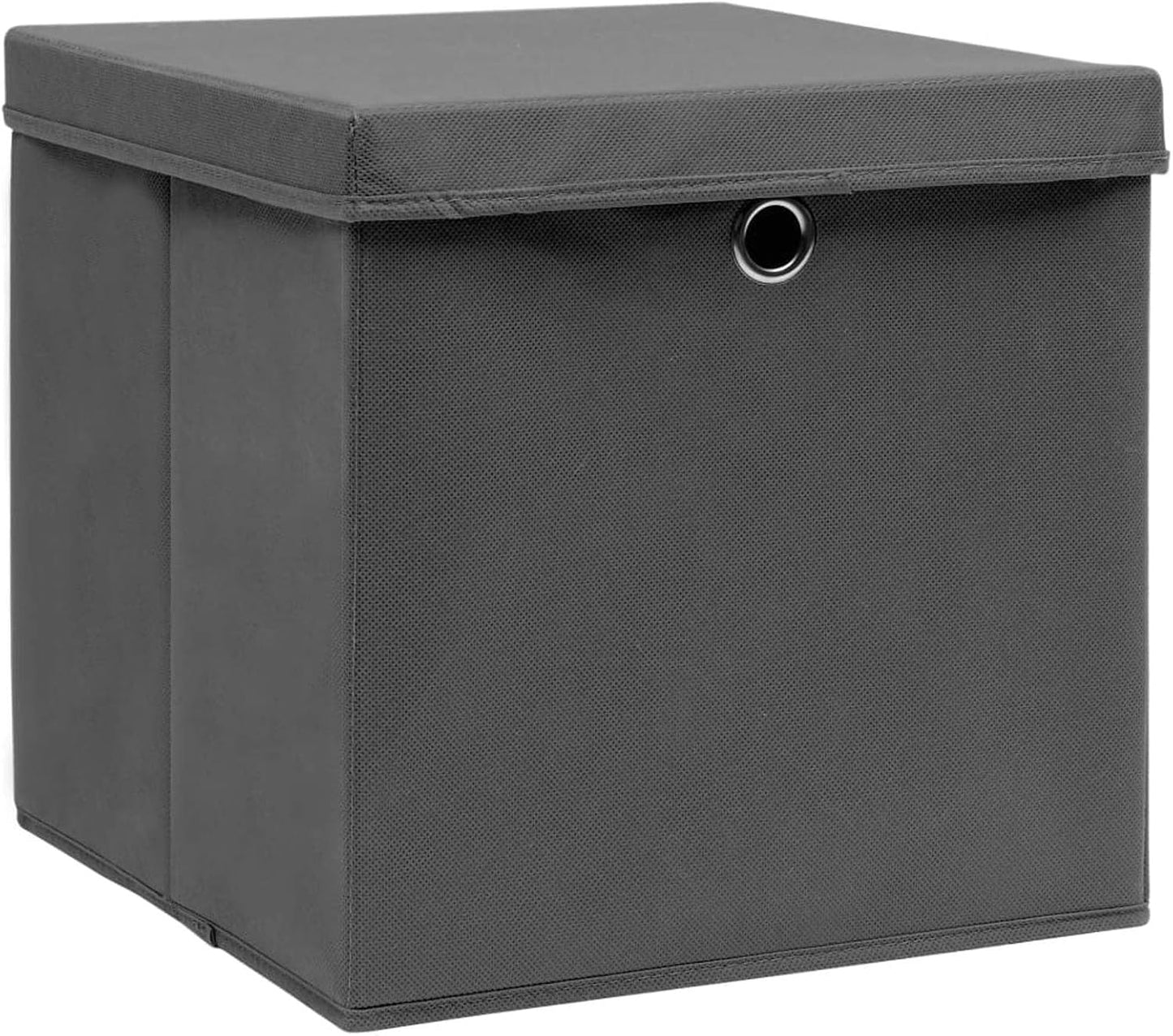 Coffre De Rangement, Coffre De Rangement Pour Coussins D'extérieur, Coffres De Rangement D'extérieur étanches Avec Housses, 10 Pièces, 28 X 28 X 28 Cm, Gris