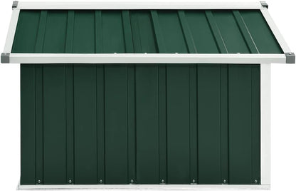  Abri Tondeuse Robot De Jardin 92x97x63 Cm En Acier Galvanisé Vert, Garage Pour Station De Charge Robot Tondeuse Extérieur, Robuste Et Stable Pour Votre