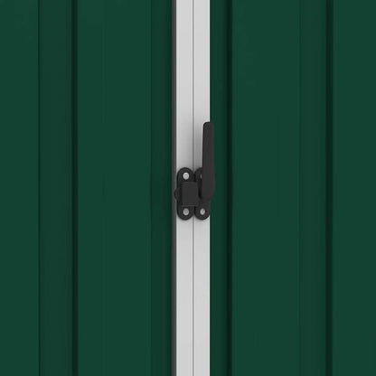 Abri De Jardin Vert En Métal Galvanisé 205x129x183 Cm, Cabanon De Rangement Pour Outils Et Mobilier Extérieur Avec Ventilation Et Portes Doubles