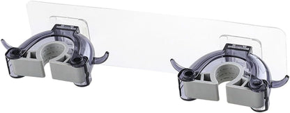  Ciieeo 3pièces Support De Balai Mural Multifonction Noir De Rangement Sans Perçage Pour Maison Cuisine Et Salle De Bain Organisateur De Nettoyage Avec Double Clip