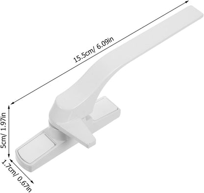  Angoily Set Of 2 White Straight Casement Window Handles Sliding Handle Exterior Ergonomic Lock Secure Lock Hardware Accessories For Door And Window