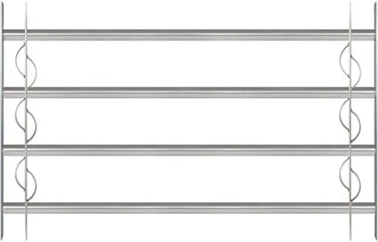  Alberts 563646 Secorino Style Window Grille | Sliding For External Windows | Burglar Protection Grille | Galvanised In Blue | 600 X 500-650 Mm