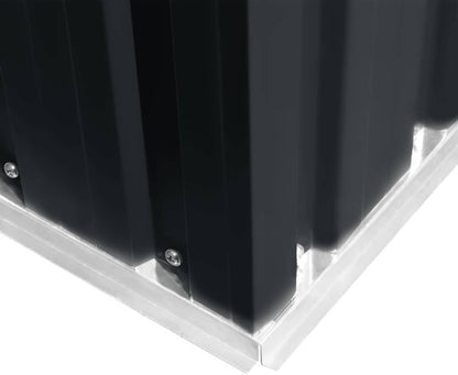  Abri De Rangement Extérieur En Métal Anthracite 257x205x178 Cm, Abri De Jardin Outillage Avec Doubles Portes Coulissantes Et 4 Aérations, Acier Galvanisé Résistant à La Corrosion