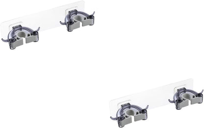  Angoily Lot De 2 Supports Muraux Sans Couture En Plastique Pour Balais Robustes Pour La Maison La Salle De Bain - Autocollant