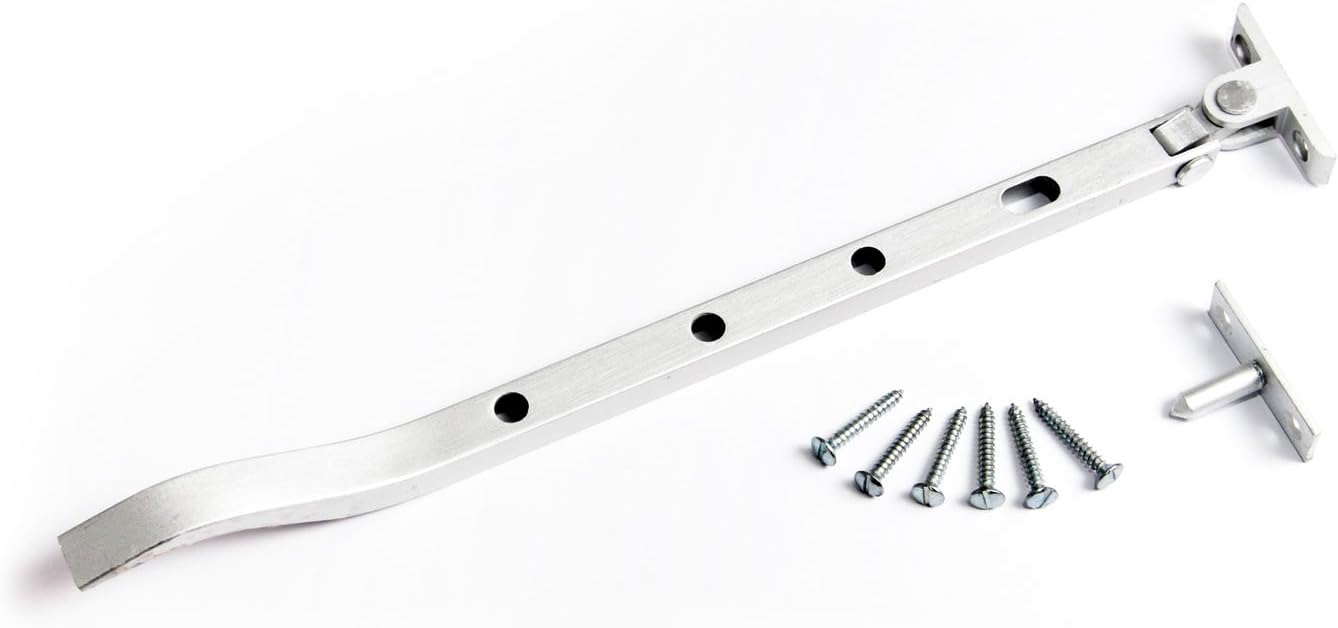  One Stop DIY Lot De 5 Loquets De Fenêtre En Aluminium Avec Fixations 8 En 200 Mm