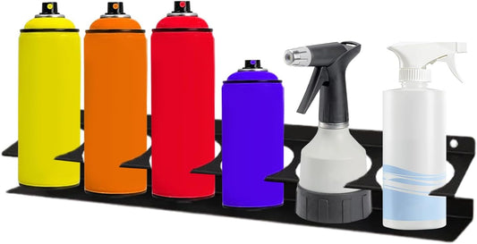  Étagère Murale Pour Bombes Pulvérisatrices Industrielles, Multi-fentes Avec Montage Facile, Support D'atelier Robuste, Support Robuste Avec Disposition , Organisateur Pour Magasin Automobile