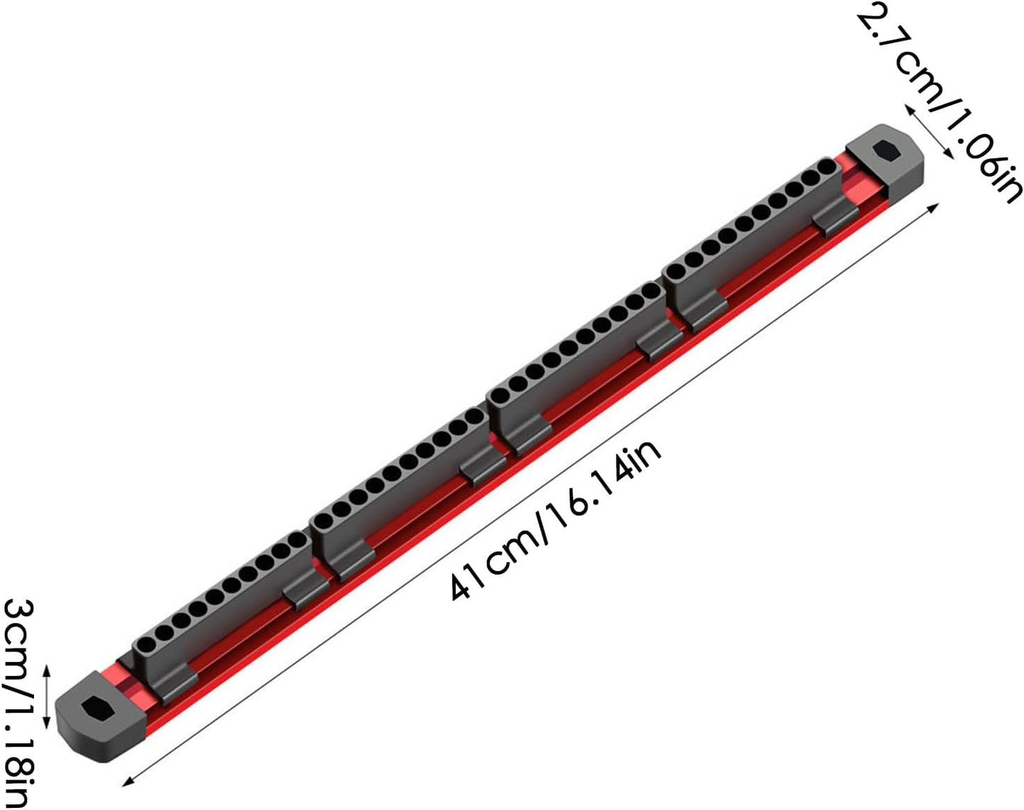  Support Magnétique Pour Embouts De Tournevis, Support Mural à 40 Emplacements Avec Construction Robuste, Station De Rangement De Douilles, Support à Outils électriques Avec Design Sûr, Rangement