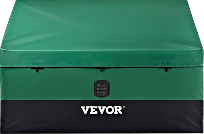  VEVOR Boîte De Rangement D'extérieur En Polyéthylène étanche Avec Cadre Galvanisé, Protection Contre Les Intempéries Et Portable, Pour Camping, Jardin, Piscine Et Cour, Noir Et Vert