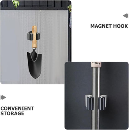  Ciieeo Support Mural Solution De Rangement Robuste Magnétique Pour Balai Et Serpillière Noir Organise Efficacement Outils De Nettoyage Pour Bureaux Et Espaces De Stockage