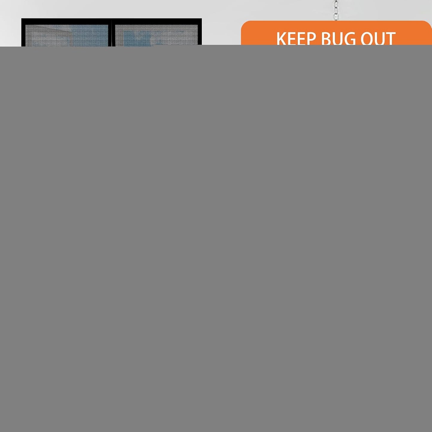  Window Mosquito Net 149 X 107 Cm Anti-Mosquito Self Adhesive Breathable Curtain Mesh Ultra Thin Mesh For Window Patio Doors, Black