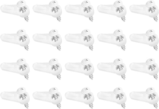  Clips De Fixation Pour Moustiquaire,20 Pièces Quincaillerie Fixation Moustiquaire Avec Vis | Clips Maintien Contre-Fenêtre,pour Maison Appartement Dortoir Salon Chambre Bureau Cuisine Salle De