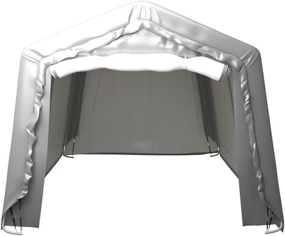  Tente De Rangement 300x300 Cm En Acier Gris, Abri De Jardin En PE Imperméable Avec Structure Acier Galvanisé, Remise Extérieure 3x3 Pour équipements Et événements