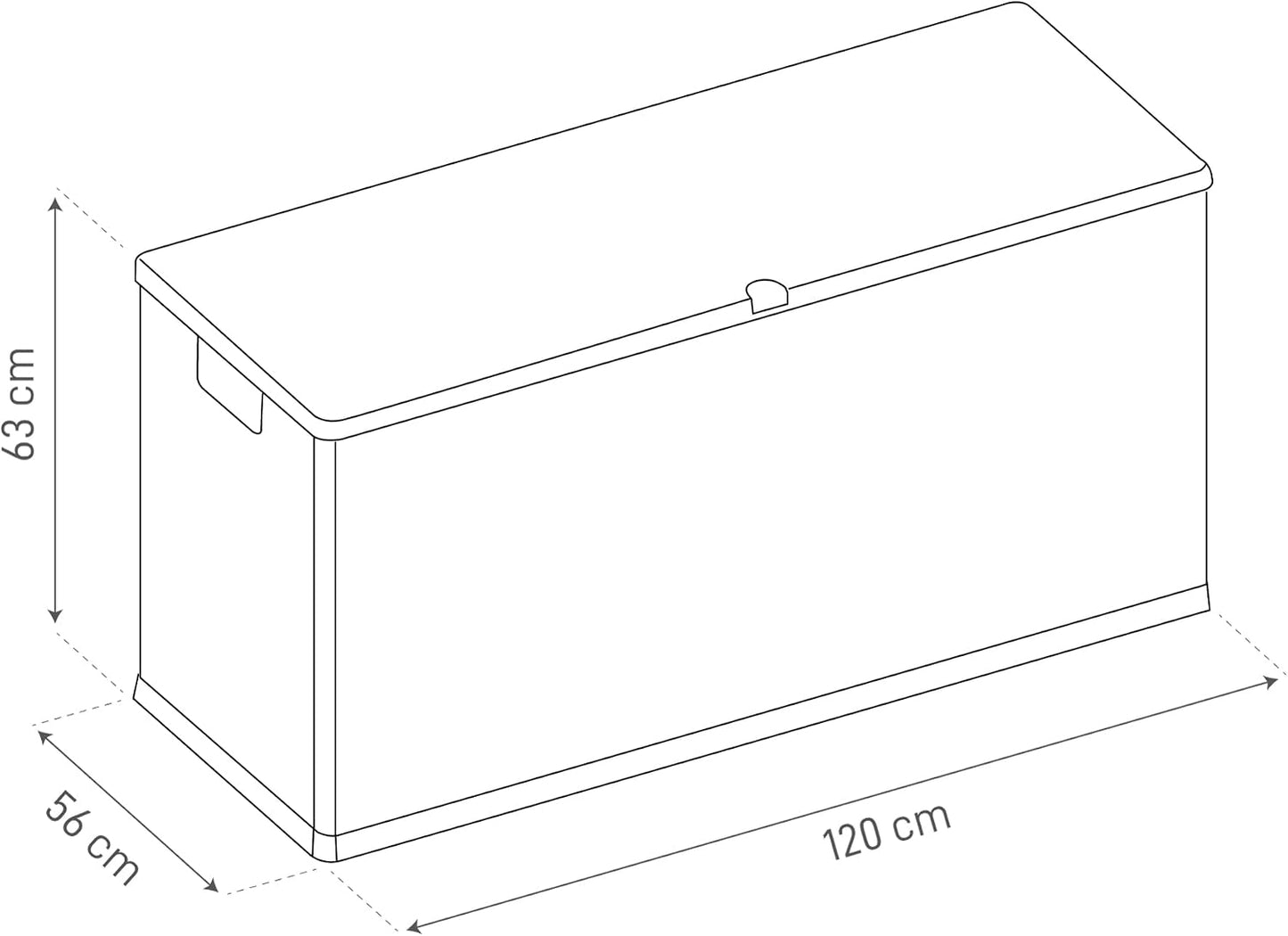 Toomax Coffre à Coussins - Malle De Rangement 420 L, Rattan Polypropylène Anthracite - ART162A