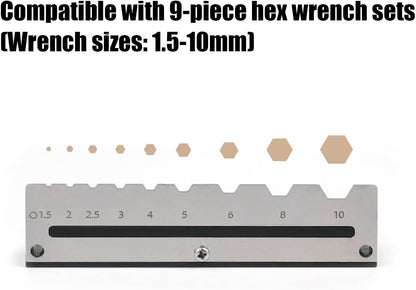  Organiseur De Clés Hexagonales – Étagère Murale – Peut Contenir 9 Outils – Support De Clé Hexagonale En L, Pour Bureau, Construction, Mécanicien, électricien, Plomberie
