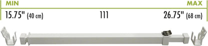  Ideal Security BK111W Adjustable Security Bar For Patio Or Window Door With Child Safety Lock, White, 40-68 Cm