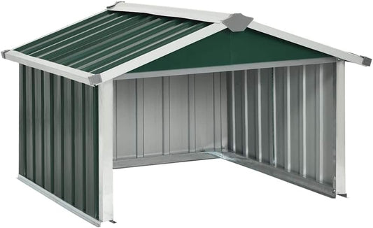  Abri Tondeuse Robot De Jardin 92x97x63 Cm En Acier Galvanisé Vert, Garage Pour Station De Charge Robot Tondeuse Extérieur, Robuste Et Stable Pour Votre