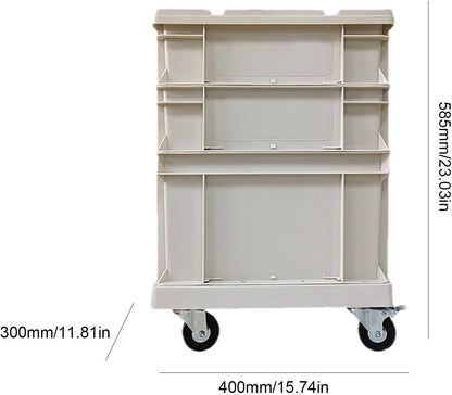  Bac De Rangement À Roues, Grands Conteneurs Empatables à Grande Capacité, Coffre De Rangement D'Extérieur Grand Conteneur à Roues, Pour Maison, Bureau, Extérieur, Camping, Garage, Grenier, Déménagemen