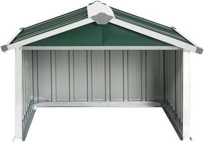  Abri Tondeuse Robot De Jardin 92x97x63 Cm En Acier Galvanisé Vert, Garage Pour Station De Charge Robot Tondeuse Extérieur, Robuste Et Stable Pour Votre