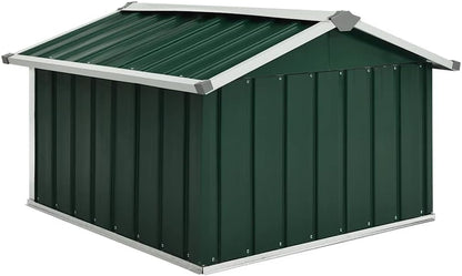  Abri Tondeuse Robot De Jardin 92x97x63 Cm En Acier Galvanisé Vert, Garage Pour Station De Charge Robot Tondeuse Extérieur, Robuste Et Stable Pour Votre