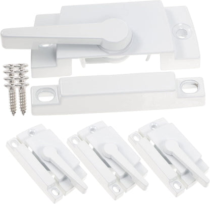  Jojofuny Verrous De Fenêtre En Alliage De Zinc Blanc 4pcs Pour Protection Vie Privée, Pièces De Rechange Robustes Et Flexibles Pour Fenêtres Coulissantes Usage Quotidien