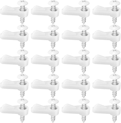  Clips De Retenue Pour Moustiquaire - 20 Pièces Quincaillerie Fixation Moustiquaire Avec Vis,Clips Sécurisés Pour Contre-fenêtre - Pour Maison Appartement Dortoir Salon Chambre Bureau Cuisine Salle De