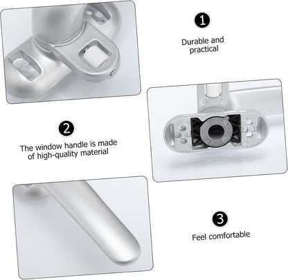 Jojofuny 2pièces Poignées De Fenêtre Alliage Aluminium Lot De Accessoires De Fenêtre Convient Pour Maison Bureau Et Hôtel