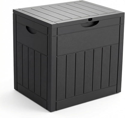  Vounot® Coffre De Rangement Extérieur 126L Boîte De Jardin Étanche Anti UV Couvercle Verrouillable Avec Poignées Encastrées 56 X 43 X 53 Cm Pour Jardin Terrasse Balcon Piscine Effet Polyrotin Marron
