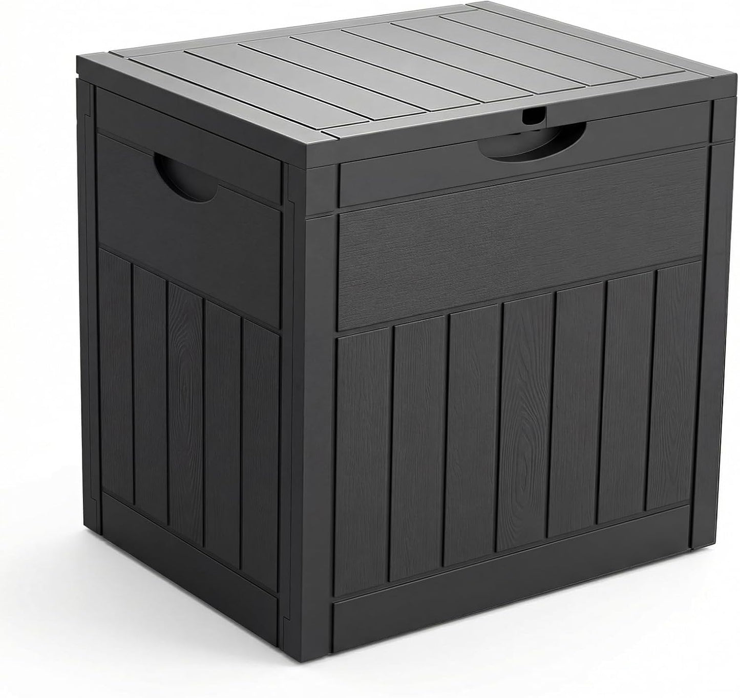 Vounot® Coffre De Rangement Extérieur 126L Boîte De Jardin Étanche Anti UV Couvercle Verrouillable Avec Poignées Encastrées 56 X 43 X 53 Cm Pour Jardin Terrasse Balcon Piscine Effet Polyrotin Noir