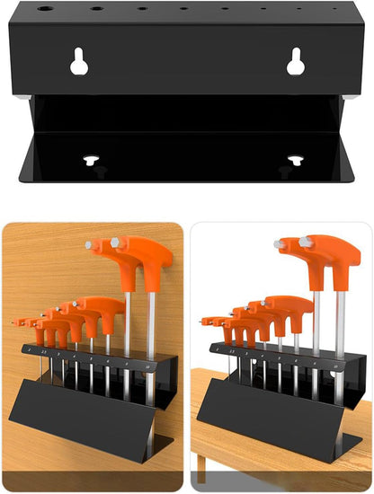  Organistes De Clés - Porte-clés Hexagonale Pour Le Support Mural, Acier Inoxydable Avec Stockage Compact, Porte-outil D'outil D'économie D'espace Pour Atelier, Garage, Réparation De Maison, Salon, 9,4
