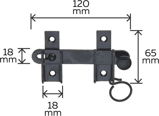 Alberts 864606 Flap Closure | With Stop | Black Lacquer For Immersion | Size 120 X 65 Mm | Kit Of 10