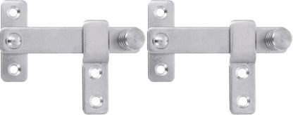  Amig - Levier De Volet Pour Portes, Fenêtres Et Volets | 80 X 46 Mm | Crochet Pour Portes, Fenêtres Et Volets | Serrure Intérieure Et Extérieure | Acier Inoxydable 18/8 Plaqué Argent Brillant