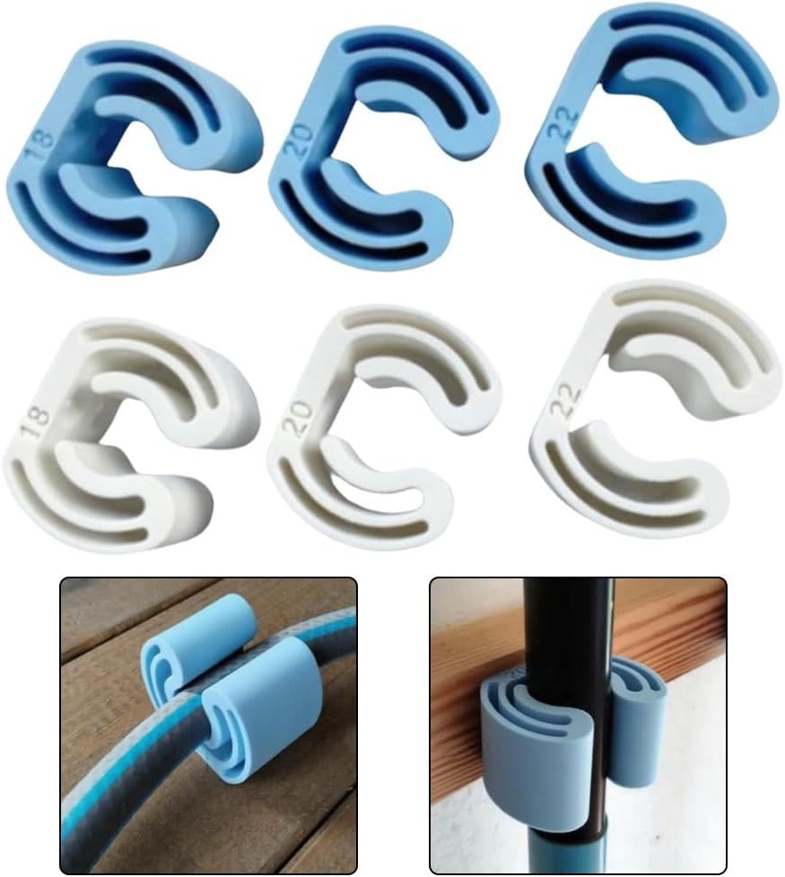  Lot De 3 Supports Muraux Pour Balai Et Serpillère - Gain De Place - Organiseur De Rangement Pour Cuisine, Salle De Bain, Garage, Jardin - Cintre En Plastique Bleu Et Blanc (bleu)