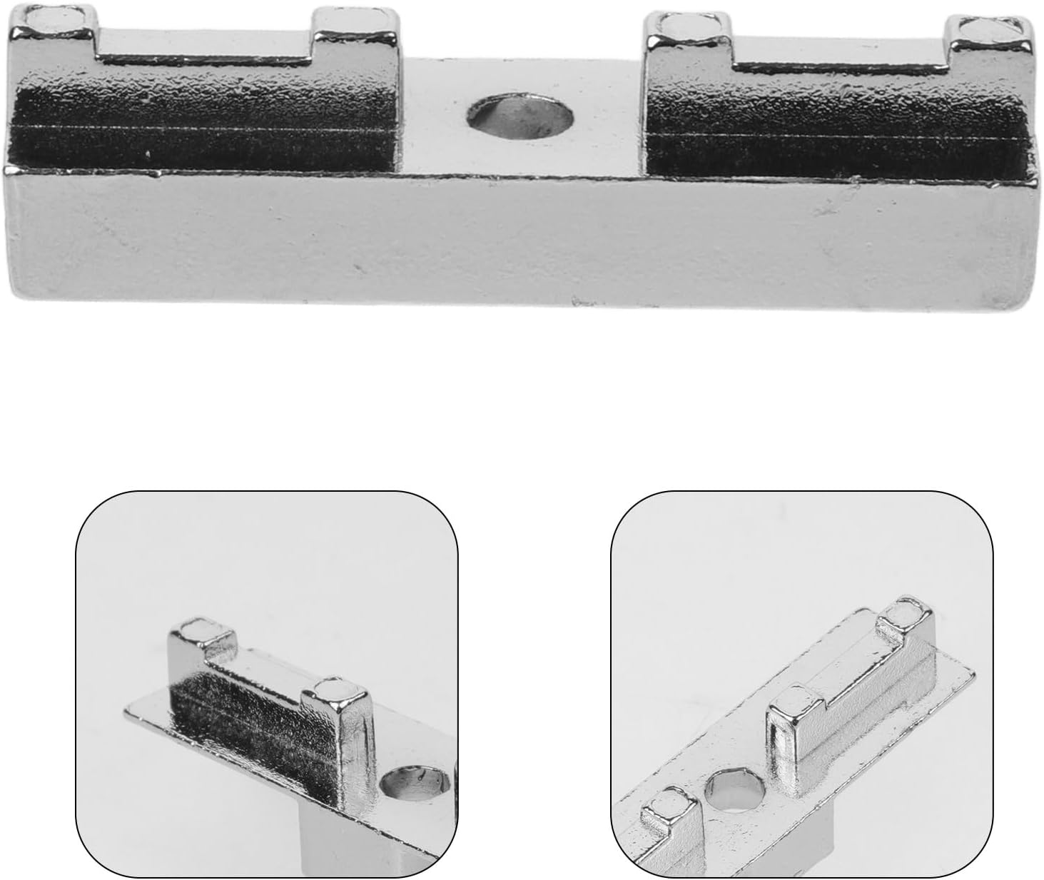  Ciieeo Verrou De Fenêtre à Battant En Alliage De Zinc Gâche Et Blocage 4.4X1.2X1.0Cm Argenté Pour Remplacement Et Quincaillerie De Fenêtres