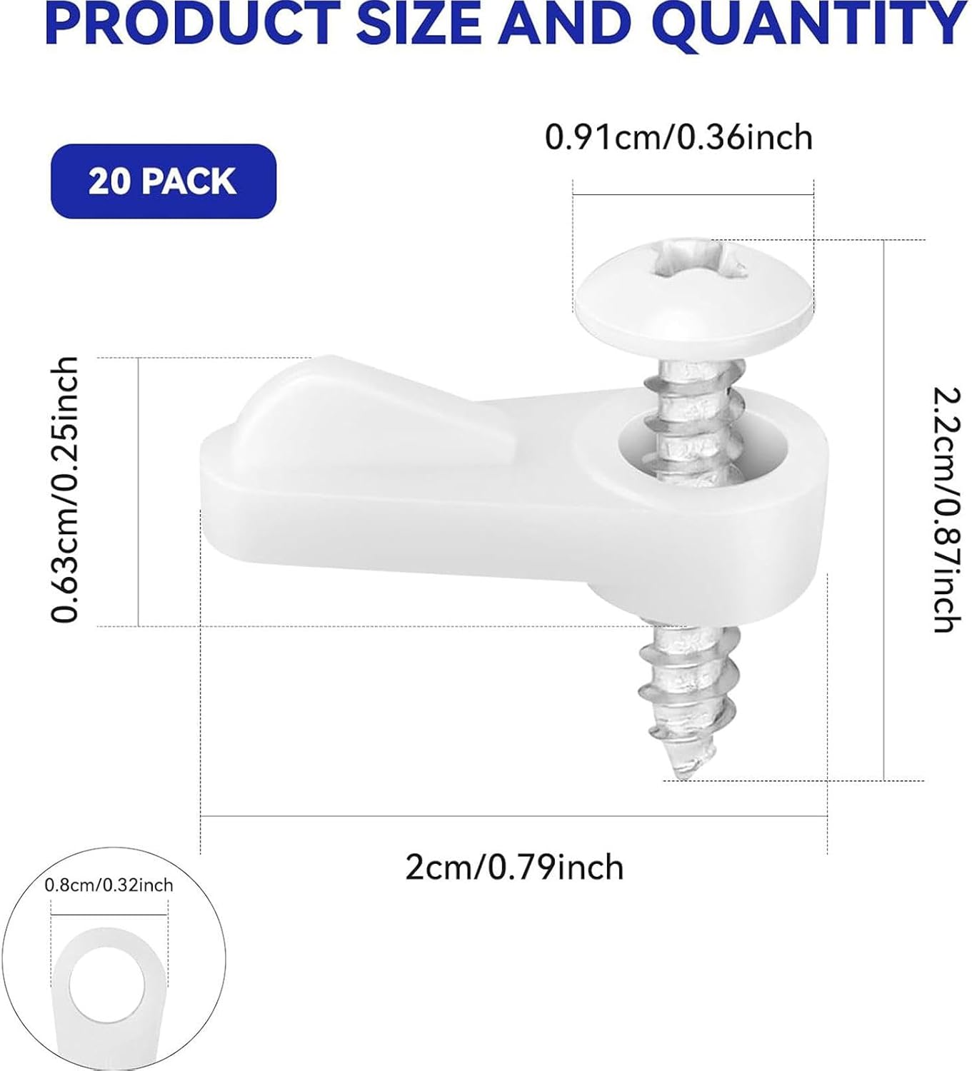  Clips Moustiquaire Fenêtre - 20 Pièces Quincaillerie Fixation Moustiquaire Avec Vis - Attaches De Retenue Pour Fenêtre Anti-tempête - Pour Maison Appartement Dortoir Salon Chambre Bureau Cuisine Salle