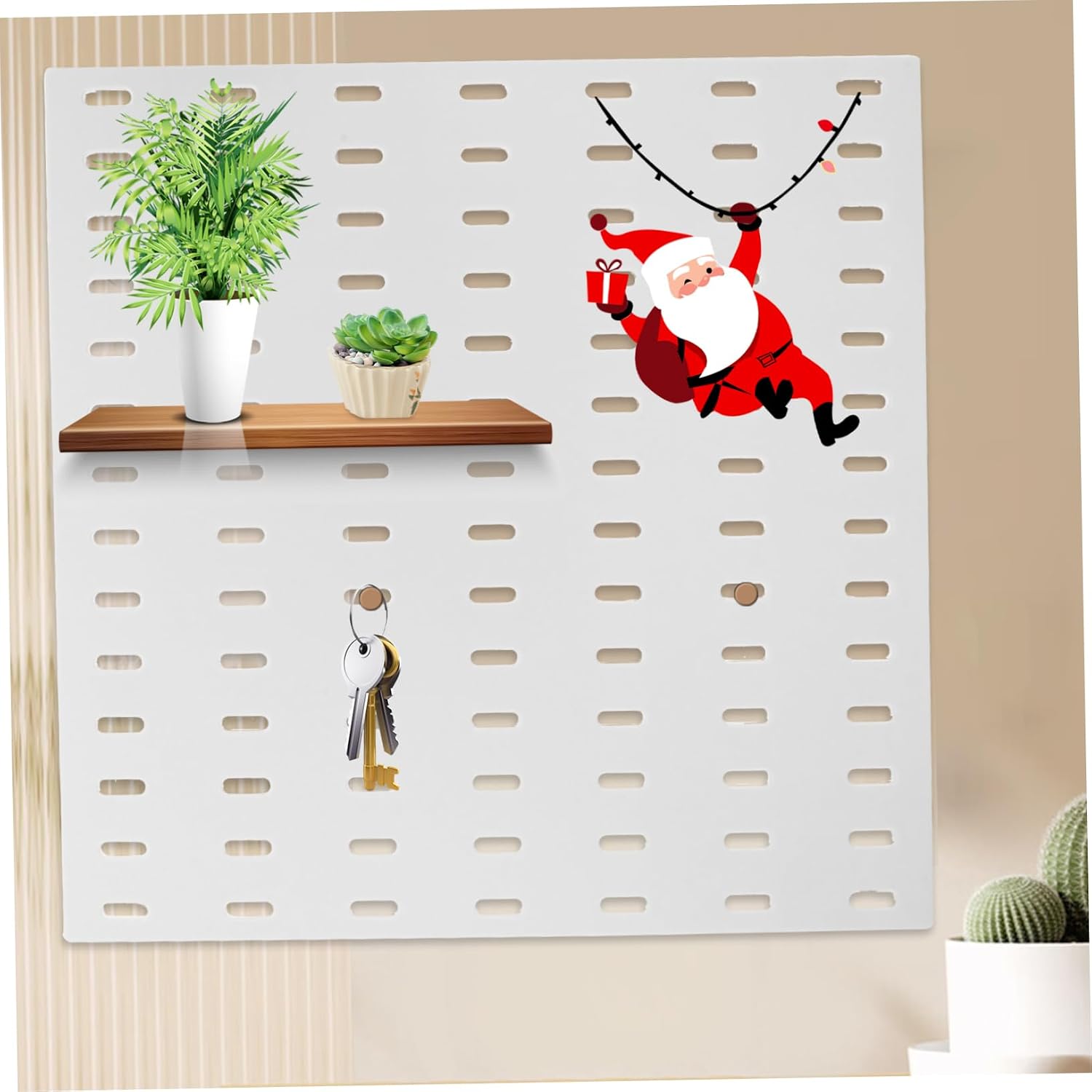  Gatuida Panneau Perforé Mural Organisateur Pratique Support De Rangement Ajustable Sans Perçage Pour Atelier Cuisine Et Décoration Intérieure