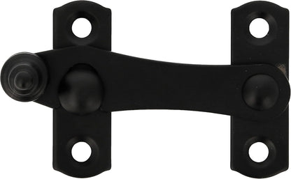  Amig - Black Knocker For Shutters With Reverse Attachment Mod. 3-75 X 46 Mm - Anti-shock And Breakage Safety Lock For Windows - Made Of Steel - With Screws