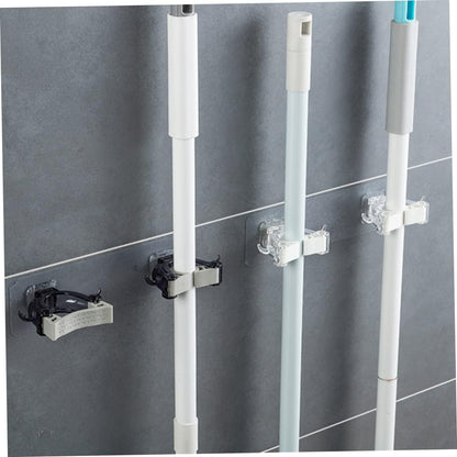  Angoily Lot De 2 Supports Muraux Sans Couture En Plastique Pour Balais Robustes Pour La Maison La Salle De Bain - Autocollant