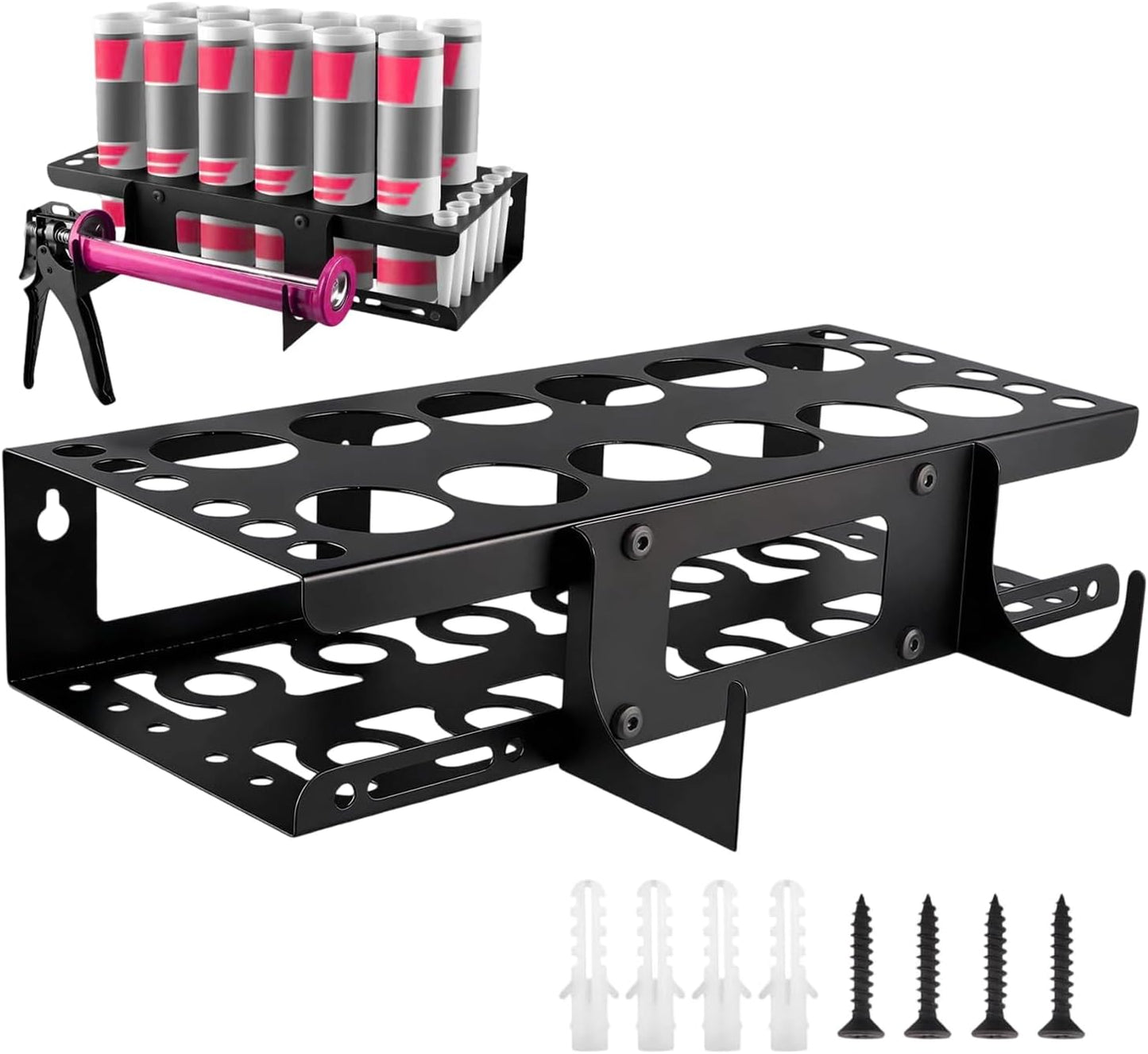  Support De Rangement | Grande Capacité 12 Emplacements Mural Pour Outils De Calfeutrage à La Main | Pour Salon, Dortoir, Atelier De Réparation à Domicile