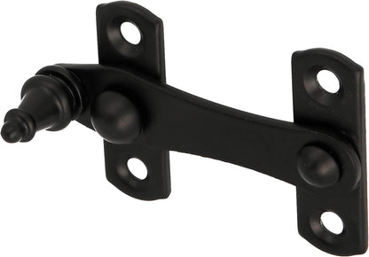  Amig - Black Knocker For Shutters With Reverse Attachment Mod. 3-75 X 46 Mm - Anti-shock And Breakage Safety Lock For Windows - Made Of Steel - With Screws