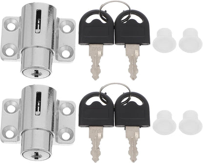  Gatuida Serrure De Fenêtre En Alliage De Zinc Argenté, Design Solide Et Installation Facile, Lot De 2 Sets De Sets Pour Sécurité Des Portes Coulissantes Modernes