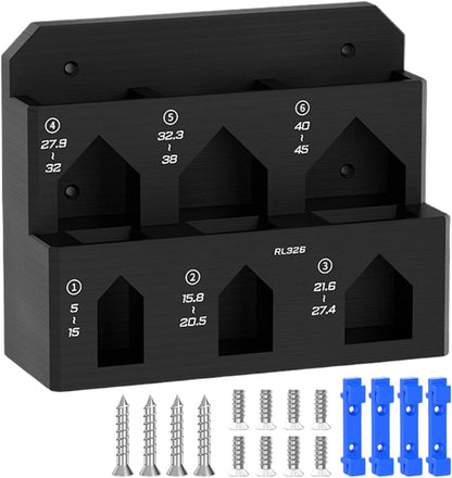  Support De Rangement Robuste, Organiseur Mural Pour Outils, 6 Emplacements Pour Vélo Avec Poignée De Serrage, Accessoire D'établi De Garage En Acier Robuste, Porte-outils Avec Design Peu Encombrant
