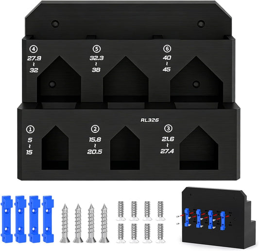  Étagère De Rangement à Outils – Montage Mural à 6 Emplacements, Organiseur D'atelier Avec Support, Accessoires De Vélo Avec Organisation, Pince Durable, Design Robuste Pour Garage, Abri De Jardin