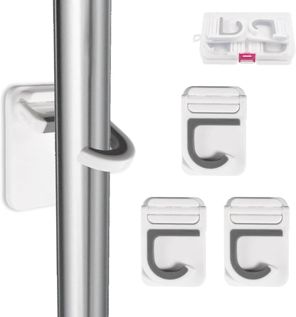  Lot De 4 Supports Muraux Pour Balai Et Serpillière, Adhésifs Antidérapants Sans Perçage, Organiseur De Ménage Pour Cuisine Et Maison