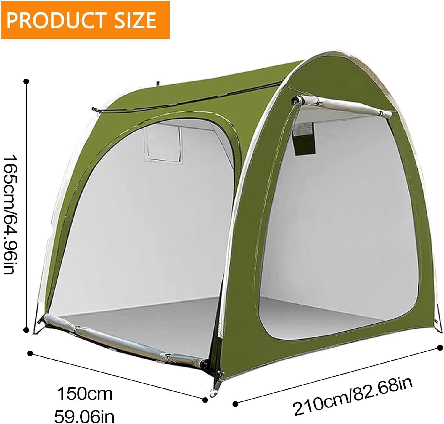  Abri De Vélo | Housse Portable Pour Moto | Tente De Rangement D'extérieur Résistante Aux Intempéries Avec Double Entrée Pour Jardin, Pelouse, Camping, Arrière-cour